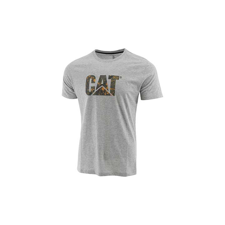 Caterpillar T-Shirts UAE Online - Caterpillar Slim Fit Logo Mens - Grey Camo GOFIHU205